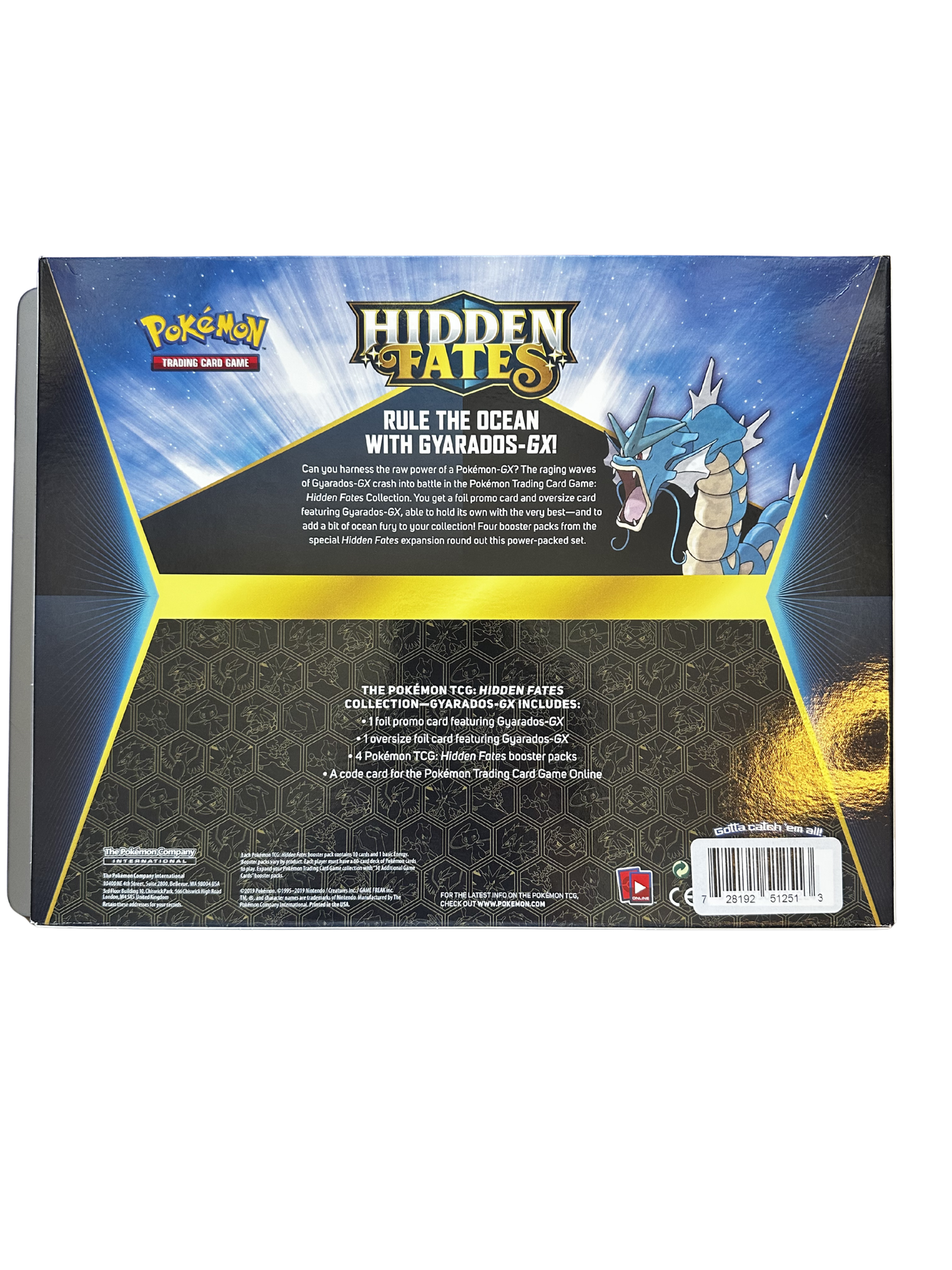 Pokémon TCG Sun & Moon Hidden Fates GX Box Gyarados GX