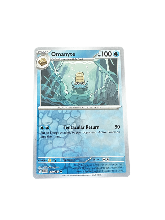 Omanyte (138/165) – Scarlet & Violet 151 – Pokémon Card (reverse holo)